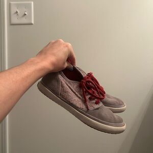 DC Women's Sneakers in Gray and Red